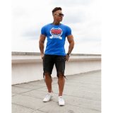 Pánske fitness tričko Iron Aesthetics Triumph, modré · záber 4