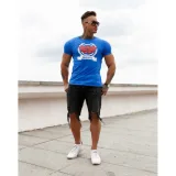 Pánske fitness tričko Iron Aesthetics Triumph, modré · záber 4