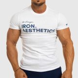 Pánské fitness tričko Iron Aesthetics Be Stronger, bílé · záber 1