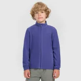 Chlapčenský fleece slim s golierom - modrý · záber 1