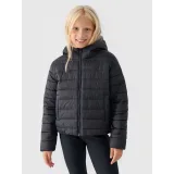 Lánykabát 4F JUNIOR DOWN JACKET-JWAW24TDJAF449-20S-BLACK · záber 2