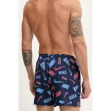 Férfi fürdőnadrág NIKE SWIM Breaker Tossed Logo 5 BLUE RED · záber 5