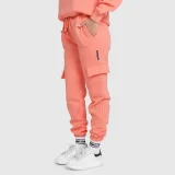 Dámske tepláky Iron Aesthetics Cargo, lososové · záber 5