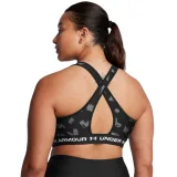 Dámská sportovní tréninková podprsenka UNDER ARMOUR Crossback Mid Print-BLK · záber 5