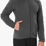 QUECHUA Pánska turistická bunda 3v1 NH100 do 0°C nepremokavá sivá 3XL · záber 2