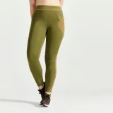 DOMYOS DÁMSKE LEGÍNY 520 NA FITNESS KAKI L (W33 L31) · záber 1