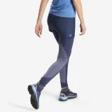 QUECHUA Dámske ultraľahké legíny so šortkami FH900 na rýchlu turistiku modré XS (W26 L30) · záber 1