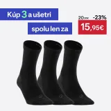 DECATHLON Športové ponožky RS 160 vysoké 3 páry čierne 35-38 · záber 1
