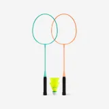 DECATHLON Bedmintonová súprava Discover BR100 tyrkysovo-oranžová bez · záber 1