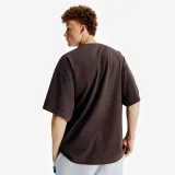 DECATHLON Pánske oversize tričko Elementals hnedé S · záber 2