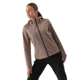 Dámská turistická bunda 4F SOFTSHELL JACKET-AW23TSOFF152-82S-LIGHT BROWN · záber 2