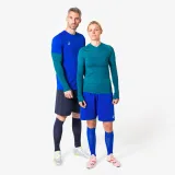 KIPSTA Futbalové termotričko Keepdry bezšvové modré S · záber 1