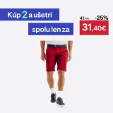 INESIS Pánske golfové chino šortky MW500 bavlnené bordové M · záber 1