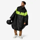 BTWIN Reflexné cyklistické pončo 120 čierno-žlté 3XL-4XL · záber 1