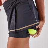 KUIKMA Dámska tenisová sukňa Dry Soft 500 čierna S · záber 2