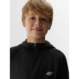 Chlapecká zateplená tréninková mikina se zipem 4F JUNIOR SWEATSHIRT FNK-JAW23TFSWM205-20S-DEEP BLACK · záber 5