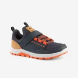 QUECHUA Detská nízka turistická obuv so suchým zipsom NH500 28-34 modro-oranžová 28 · záber 1
