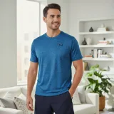 Pánske tréningové tričko s krátkym rukávom UNDER ARMOUR UA Tech Tee Pixelate - Pohlavie: Muzi · záber 4