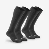 QUECHUA Turistické podkolienky MH100 hrejivé tmavosivé 39-42 · záber 1