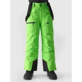 Chlapecké lyžařské kalhoty 4F JUNIOR TROUSERS FNK-JAW23TFTRM360-41N-GREEN NEON · záber 3