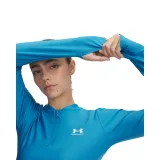 Dámské tréninkové tričko s dlouhým rukávem UNDER ARMOUR HeatGear Rib 1 4 Zip LS-BLU · záber 2