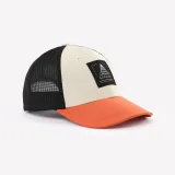 QUECHUA Detská turistická šiltovka MH100 Trucker 7-15 r. béžovo-oranžová bez · záber 1