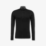 FORCLAZ Pánske tričko Merino Resist dlhý rukáv golier na zips čierne M · záber 2