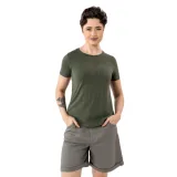 Dámské tričko s krátkým rukávem VOLCANO T-LETTE-KHAKI · záber 1