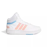 Dívčí rekreační obuv ADIDAS Hoops Mid 3.0 K cloud white acid red sky rush · záber 2