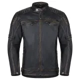 Kožená moto bunda W-TEC Mungelli EVO Farba vintage čierno-hnedá, · záber 2