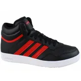 Chlapecká rekreační obuv ADIDAS Hoops 4.0 Mid Jr core black better scarlet cloud white · záber 2