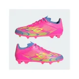 Chlapecké fotbalové kopačky outdoorové ADIDAS F50 League Jr FG MG lucid pink lucid lemon blue fusion · záber 4