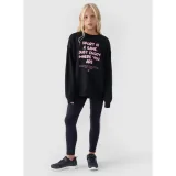 Dívčí mikina 4F JUNIOR SWEATSHIRT-JWAW24TSWSF1214-20S-DEEP BLACK · záber 4