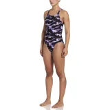 Női egyrészes fürdőruhák NIKE SWIM Hydrastrong Asteroid Swoosh BRIGHT VIOLET · záber 4