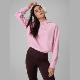 Dámska regular tepláková mikina s kapucňou - ružová · záber 1