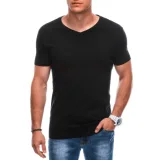 Pánské tričko s krátkým rukávem a v-výstřihem EDOTI T-shirt EM-TSBS-0101 V-1 black · záber 1