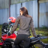 Dámská kožená moto bunda W-TEC Kaika Farba hnedá, · záber 4