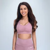 Спортно бюстие Fave Dusty Rose - GymBeam · záber 1