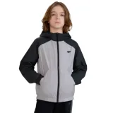 Chlapecká bunda s kapucí 4F JUNIOR JACKET-JWSS25TJACM185-25S-GREY · záber 1