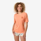 DECATHLON Dámske tričko Malou Shellrise na surf s UV ochranou oranžové XS · záber 1