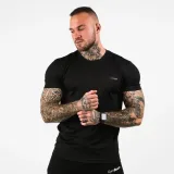 GymBeam Tričko TRN Black - Velikost: S | Barva: čierna | Hmotnost: 0,13 kg | Balení: 10 · záber 10