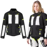 Dámska moto bunda W-TEC Warao Lady Farba čierna-fluo, · záber 1