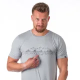 Pánské turistické tričko s krátkým rukávem NORTHFINDER JOHNATHAN-320-greymelange · záber 5