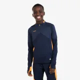 KIPSTA Detská futbalová mikina CLR 1/2 zips modro-oranžová 10-11 r (141-150 cm) · záber 1