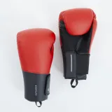 OUTSHOCK Tréningové boxerské rukavice pre dospelých začiatočníkov červeno-čierne 10 oz · záber 1