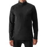 Pánská zateplená lyžařská mikina s 1 2 zipem 4F BRUSHED UNDERWEAR-WAW24UBRUM076-20S-DEEP BLACK · záber 1