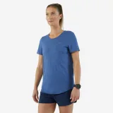 KIPRUN Dámske bežecké bezšvové tričko Kiprun Run 500 Confort modré 2XS · záber 1