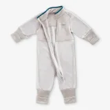 WEDZE Detská fleecová kombinéza 500 Midwarm sivá 12-18 m (73-81 cm) · záber 2