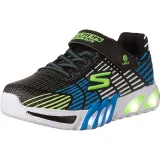 Chlapecká rekreační obuv SKECHERS S Lights Flex Glow Elite K black lime · záber 3