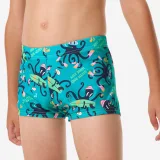 DECATHLON Chlapčenské boxerkové plavky Fiti Fun tyrkysové 5-6 r (113-122 cm) · záber 1